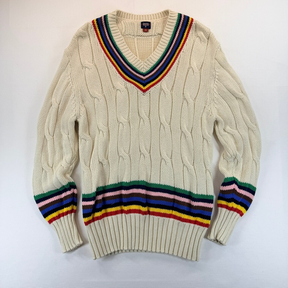 Rowing Blazers x Target Croquet Stripe Cable Knit Sweater XS Unisex
